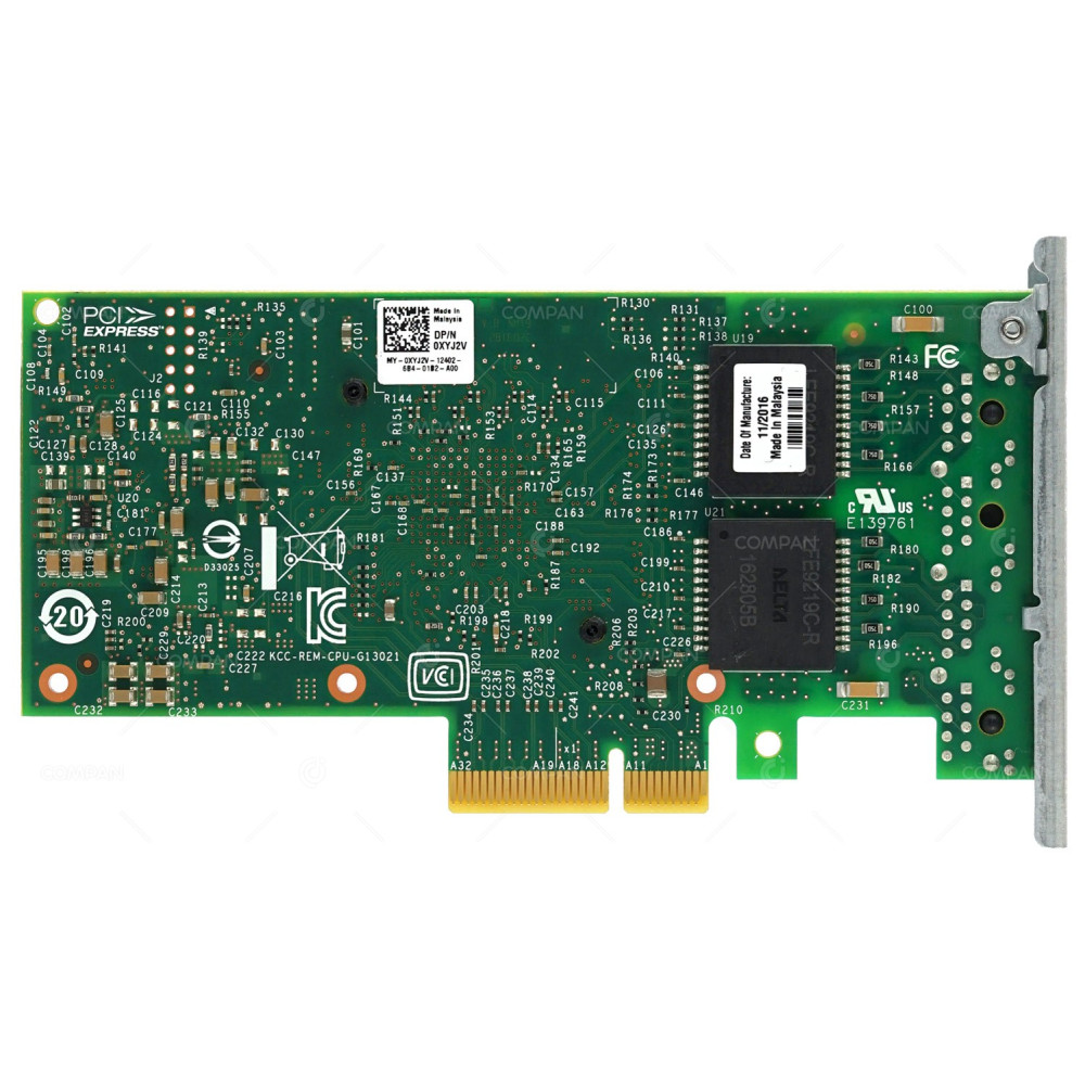XYJ2V DELL I350-T4 QUAD PORT 1GB LOW PROFILE FOR DELL COMPELLENT SCV2020